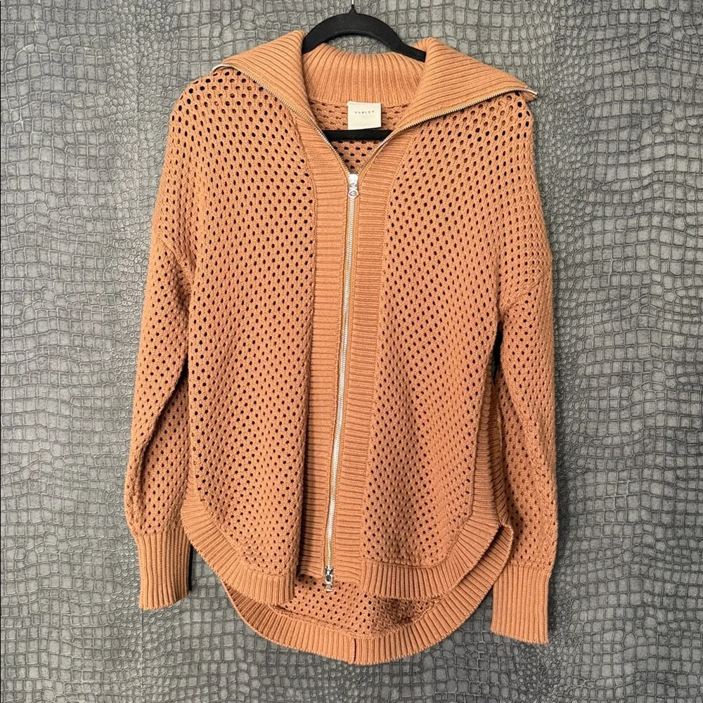 NWOT VARLEY Finn Longline Knit Jacket Warm Taupe - Women’s Small - Picture 5 of 6